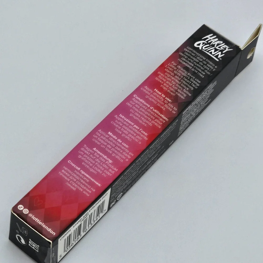 Lottie London Harley Quinn Jumbo Heart Stamp & Eyeliner Duo Black 3.5ml